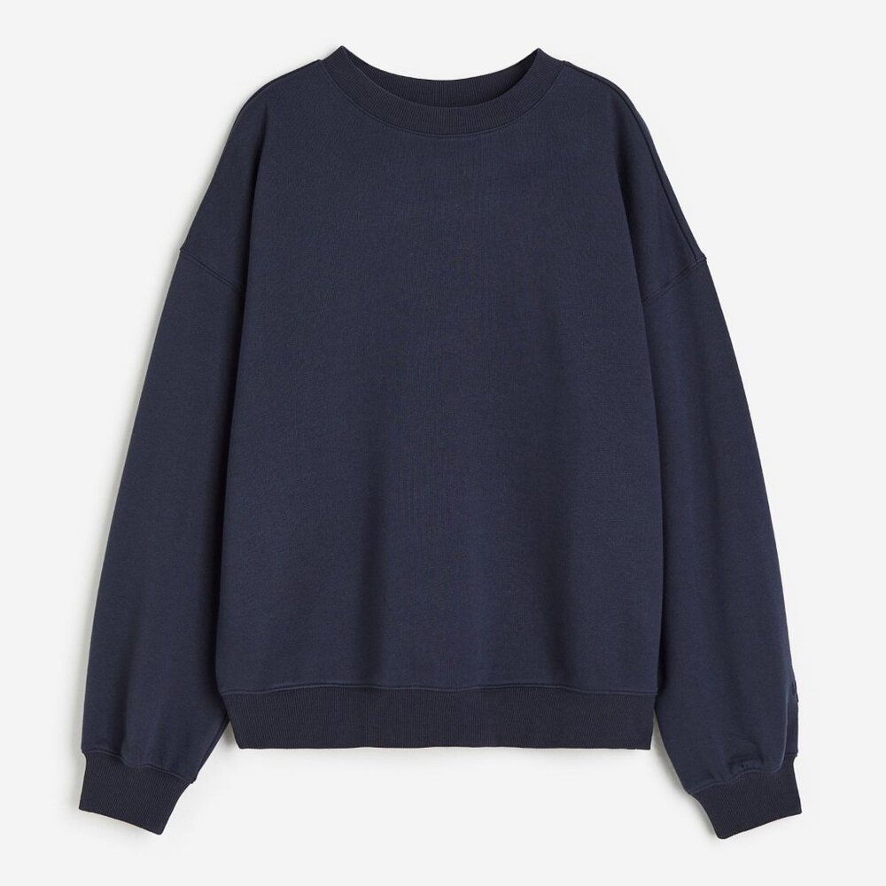 (NWT) H&M - steel blue oversized sport sweatshirt